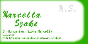 marcella szoke business card