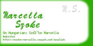 marcella szoke business card